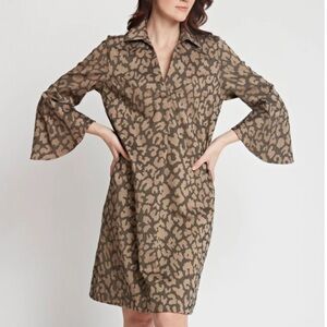 HINSON WU DRESS NICOLE BRACELET SLEEVE OVERSIZED ANIMAL JACQUARD DRESS, M, NWT